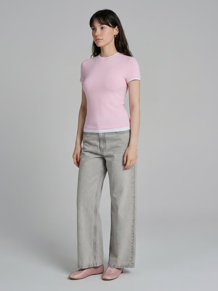 Футболка двойная приталенная