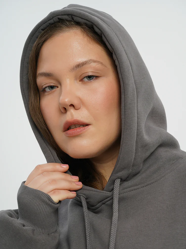 Утепленное худи Plus Size