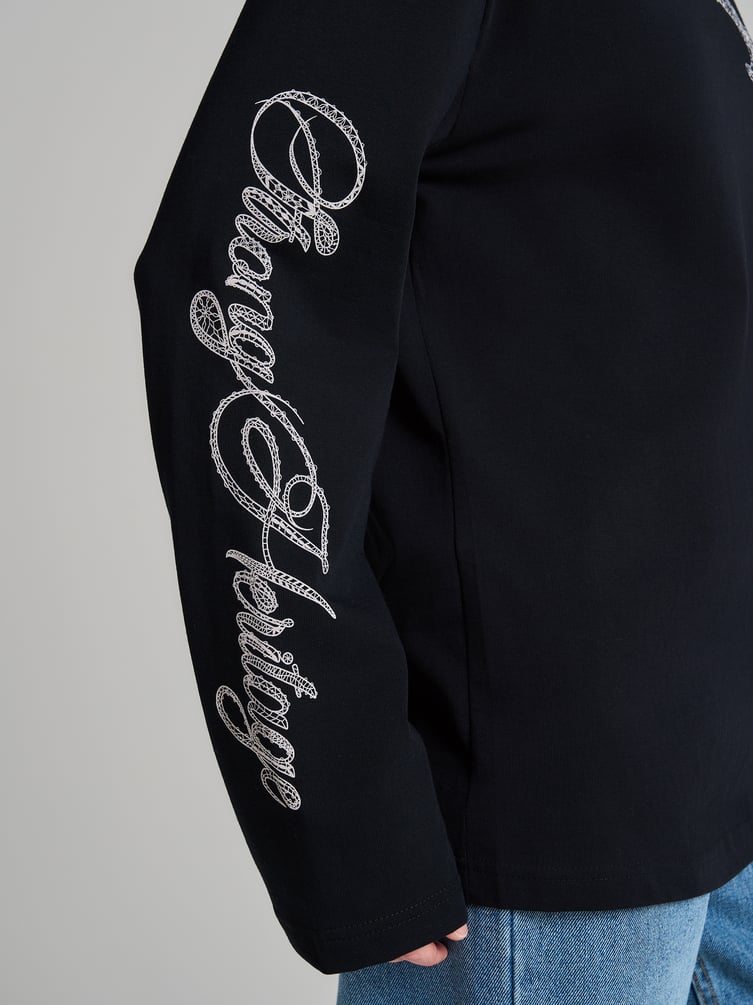 Лонгслив с принтом лошадки-качалки Russian Vibes