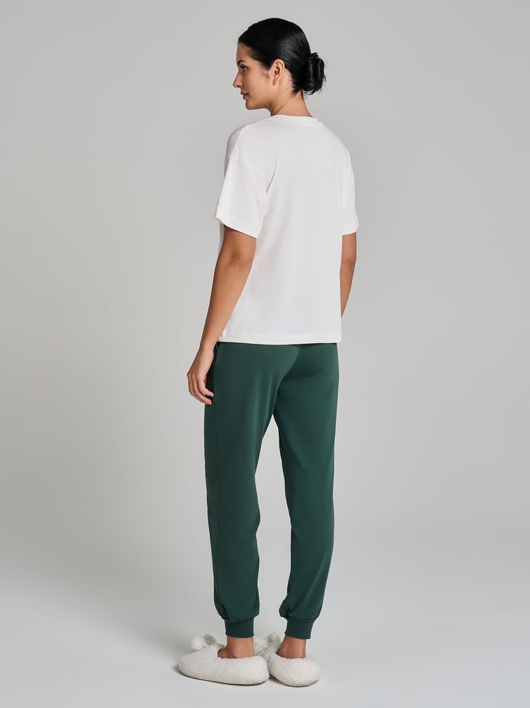 Пижама с принтом котиков и брюками