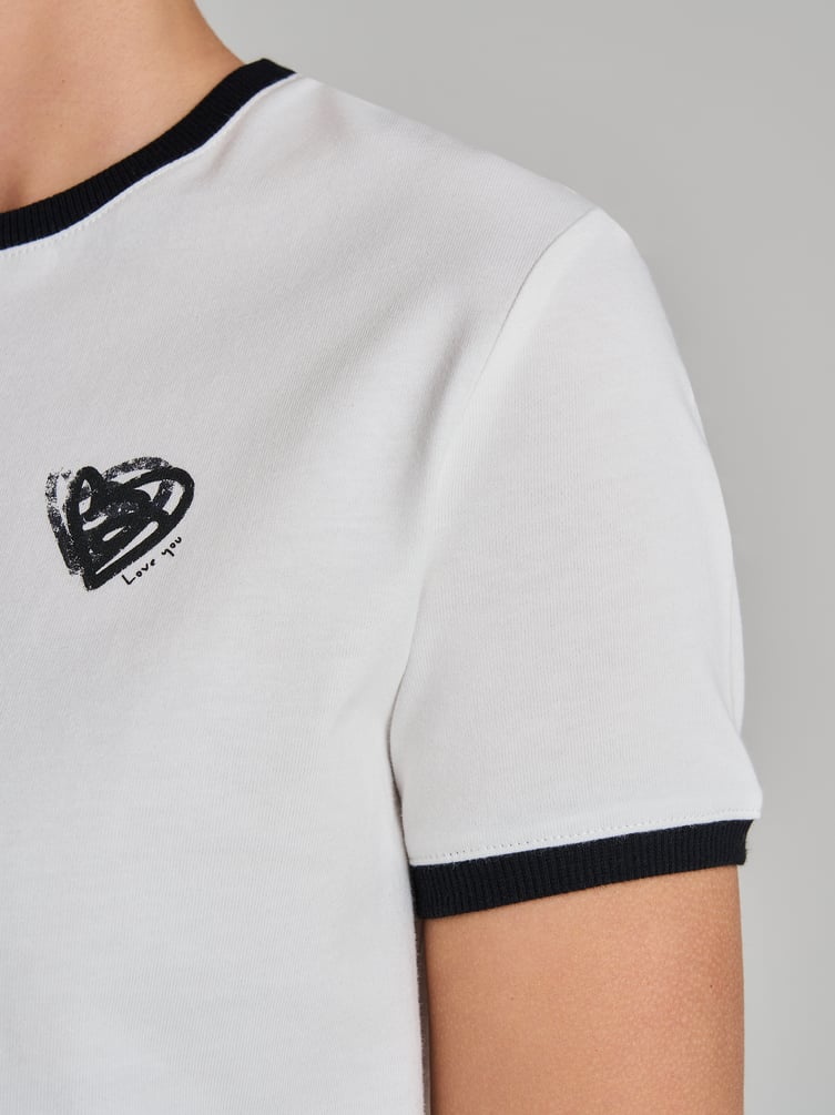 Облегающая футболка с принтом