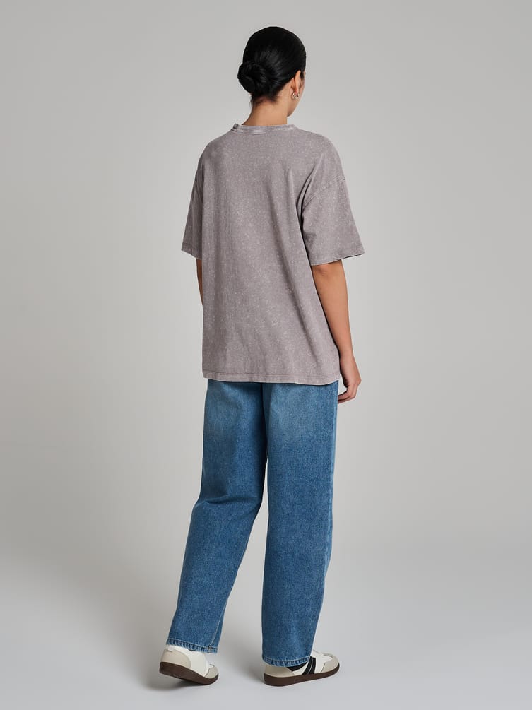 Футболка гранж с вареным эффектом