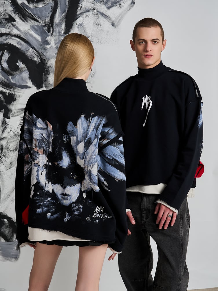 Свитшот оверсайз с принтом Макс Борисов