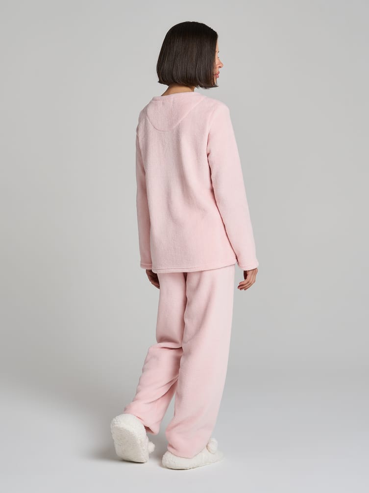 Пижама плюшевая с кофтой и штанами