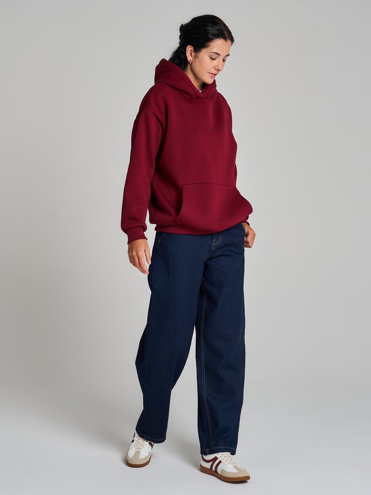 Утепленное худи оверсайз с начесом