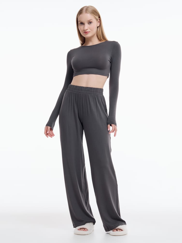 Домашний комплект с лонгсливом и брюками