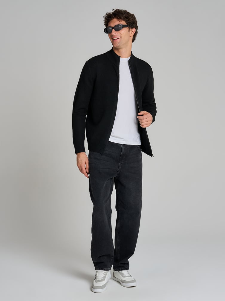 Кардиган трикотажный на молнии