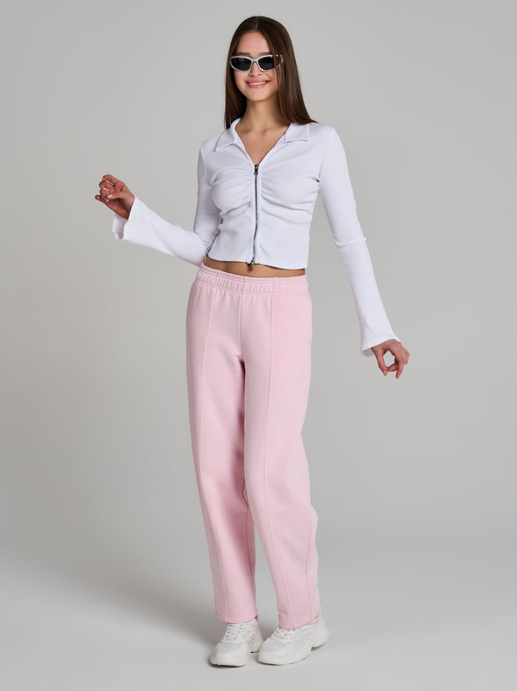 Теплые брюки зауженные с начесом