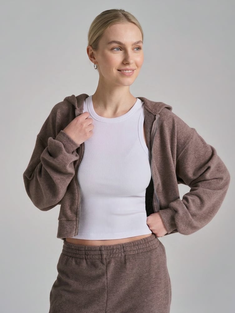 Толстовка с капюшоном трикотажная