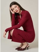 Платье офисное миди на пуговицах