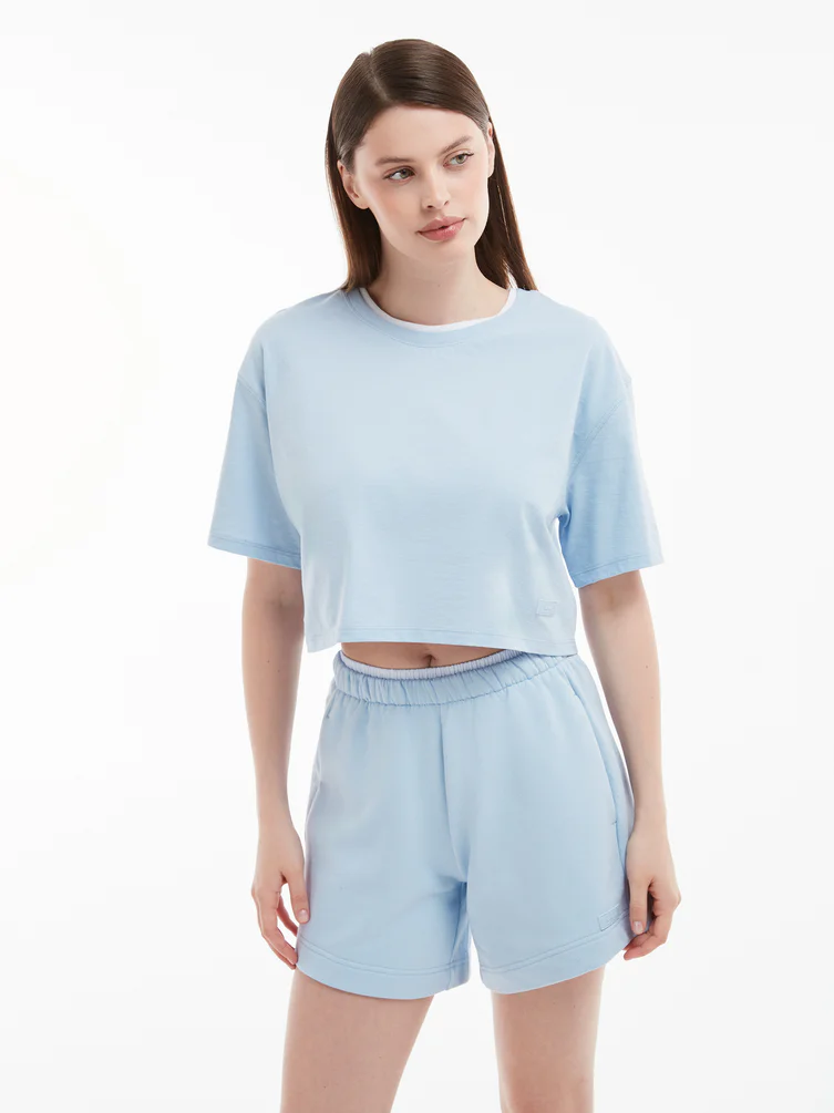 Короткая футболка оверсайз Color Basic