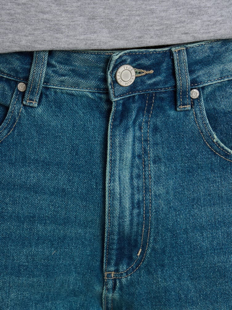 Джинсы багги зауженные