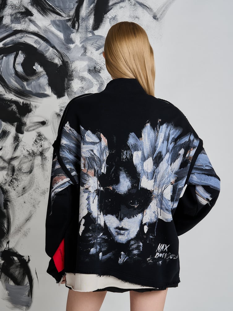 Свитшот оверсайз с принтом Макс Борисов