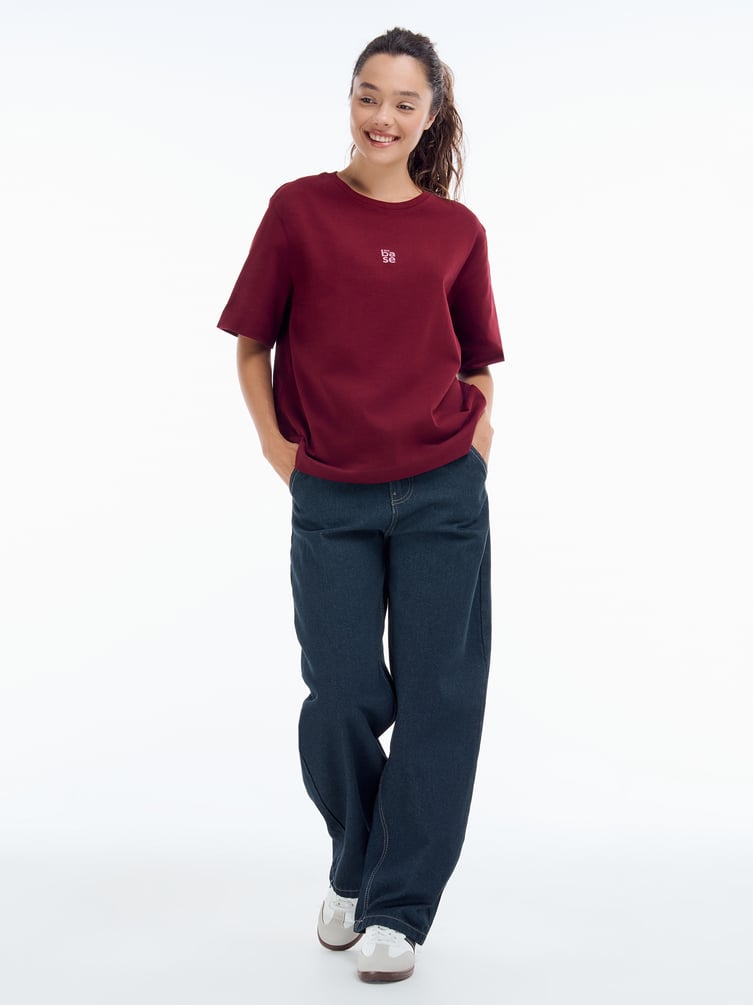 Плотная футболка оверсайз из хлопка THE BASE