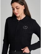 Кардиган на молнии с вышивкой