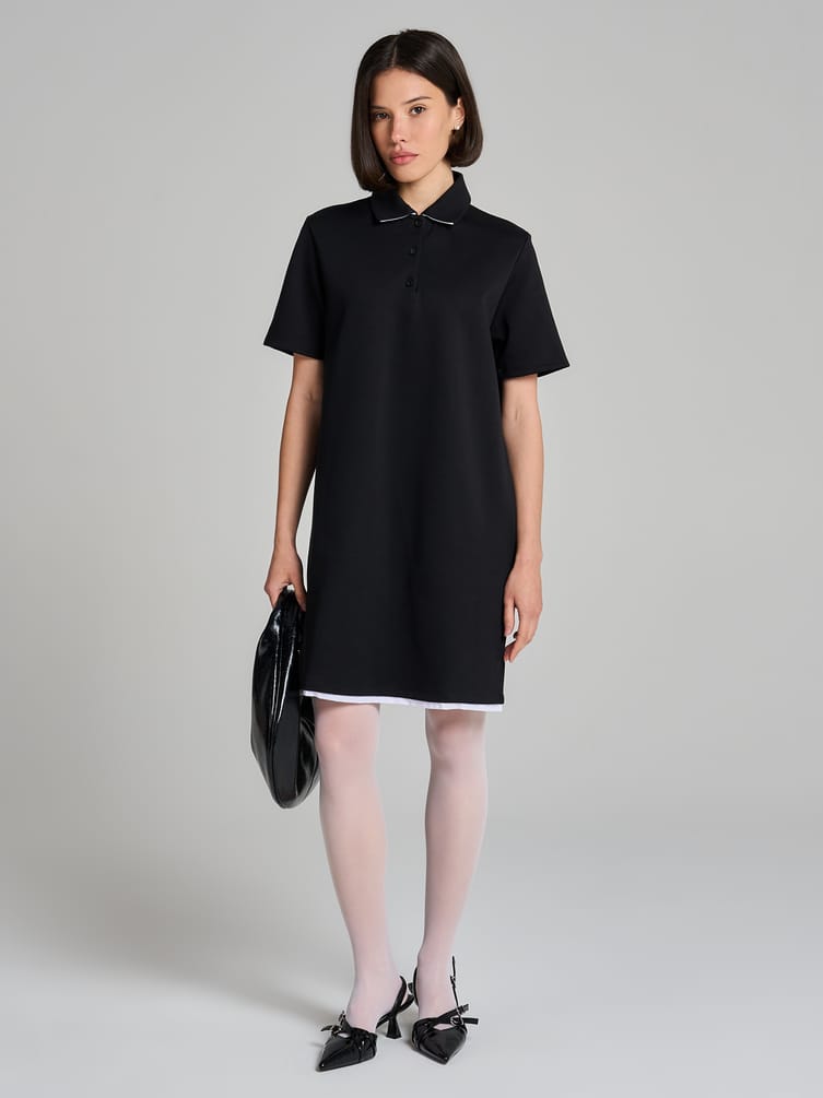 Платье-поло короткое