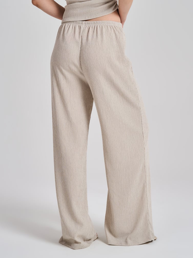 Брюки прямые из жатой ткани