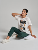 Пижама с принтом котиков и брюками