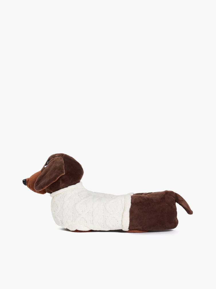 Плюшевые тапки игрушки в виде такс