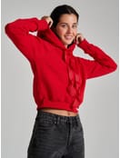 Теплое худи укороченное с начесом