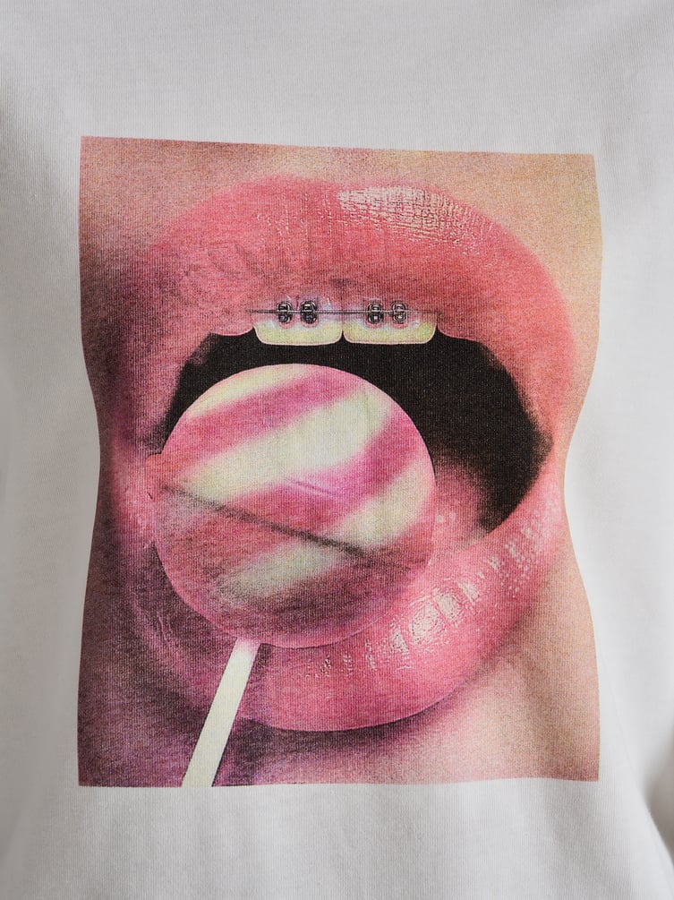 Лонгслив оверсайз с принтом