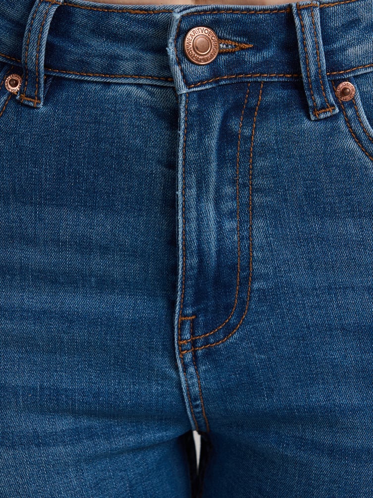 Джинсы скинни с высокой талией