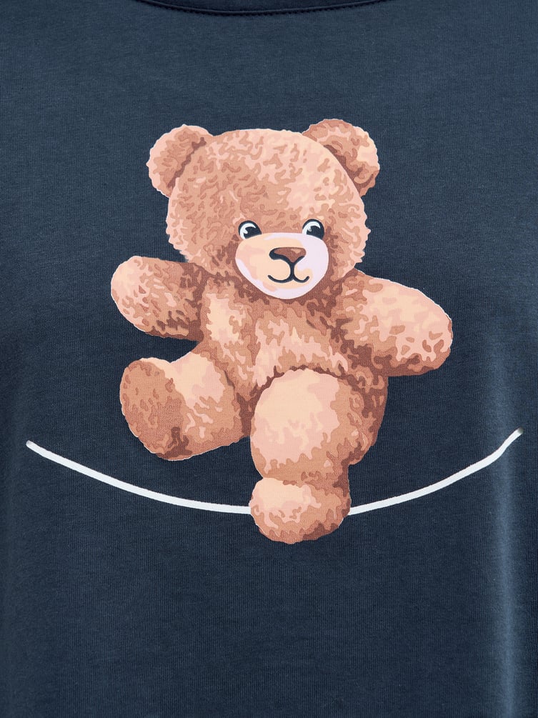 Пижама с длинным рукавом и шортами в полоску