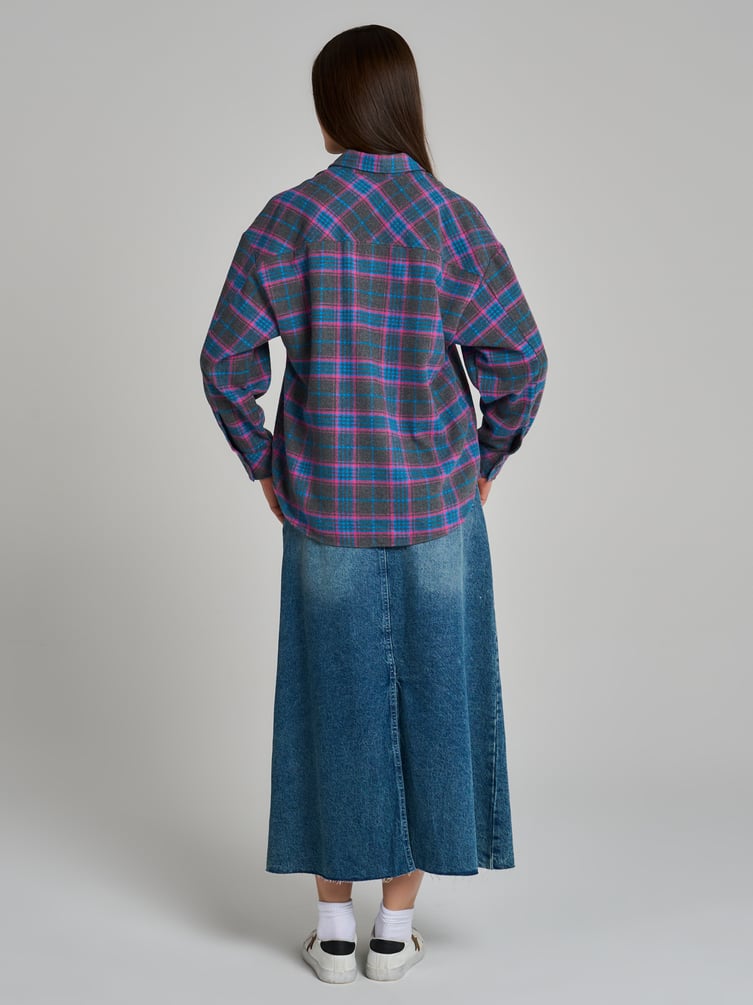 Байковая рубашка в клетку