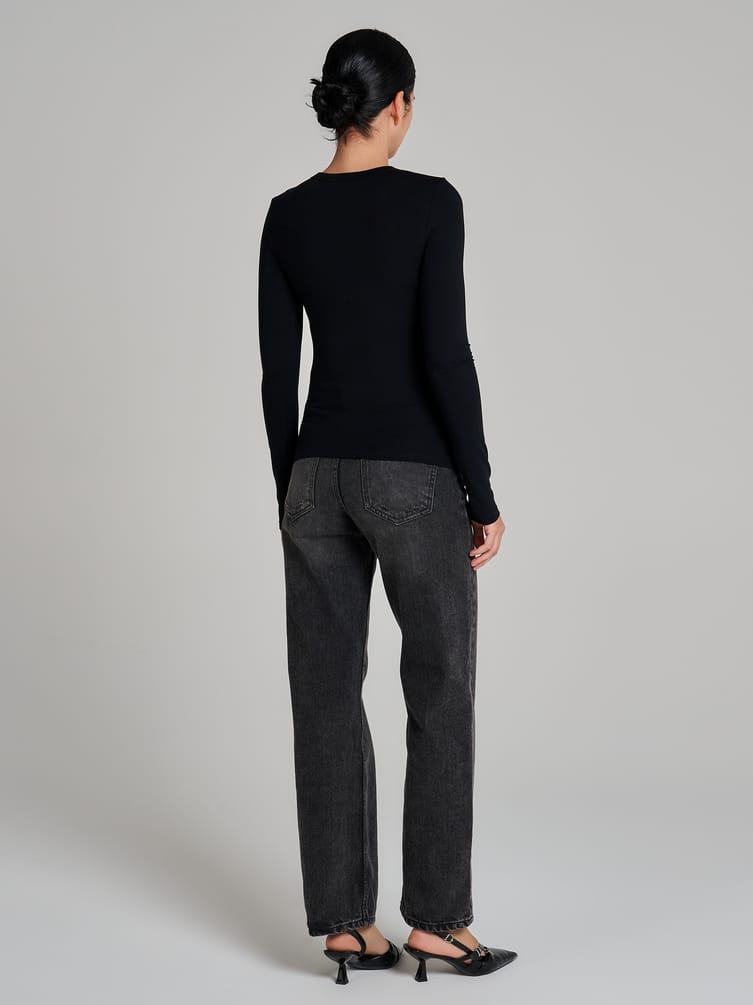 Облегающий лонгслив из вискозы