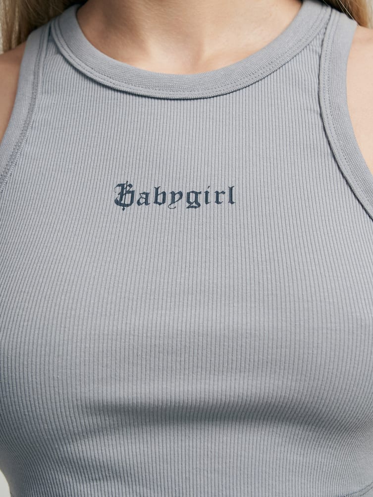Хлопковый топ с надписью Baby Girl