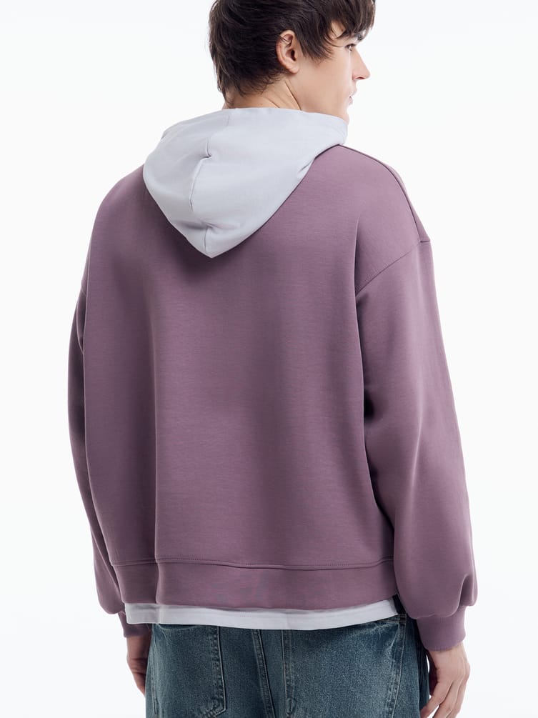 Худи оверсайз с контрастным капюшоном