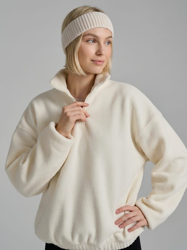 Свитшот флисовый с высоким горлом