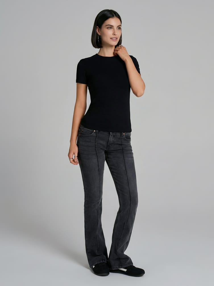 Футболка приталенная из вискозы