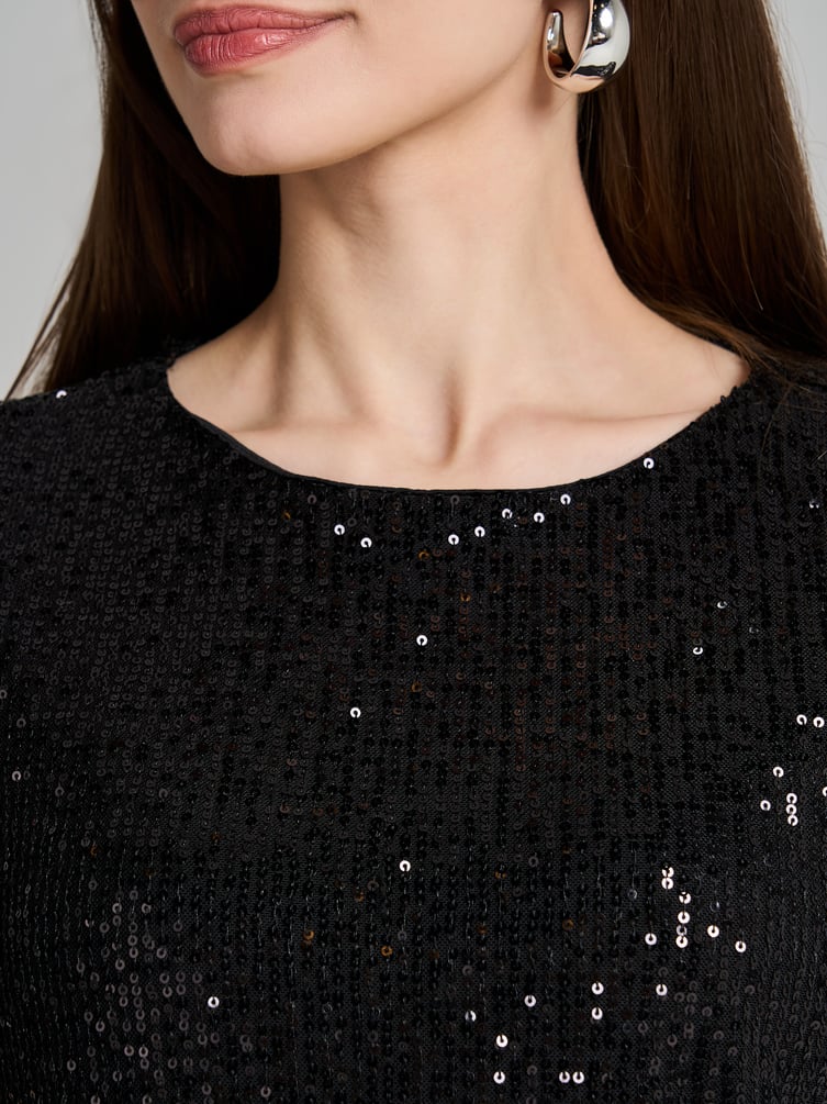 Вечернее блестящее платье с пайетками