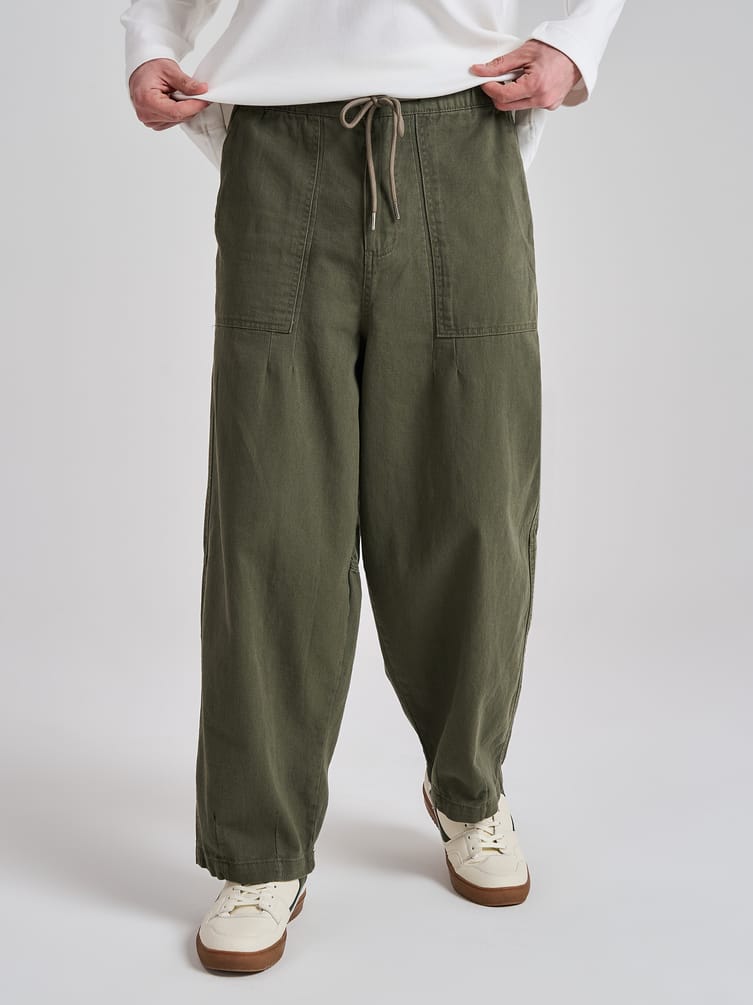 Брюки летние широкие на резинке