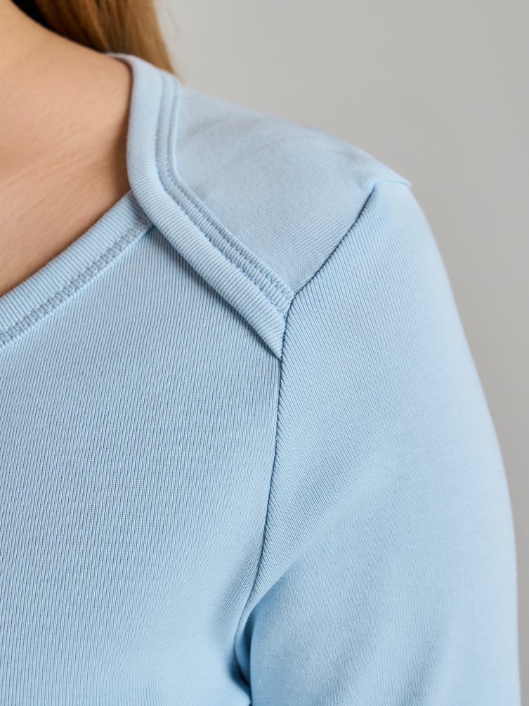 Лонгслив приталенный из хлопка