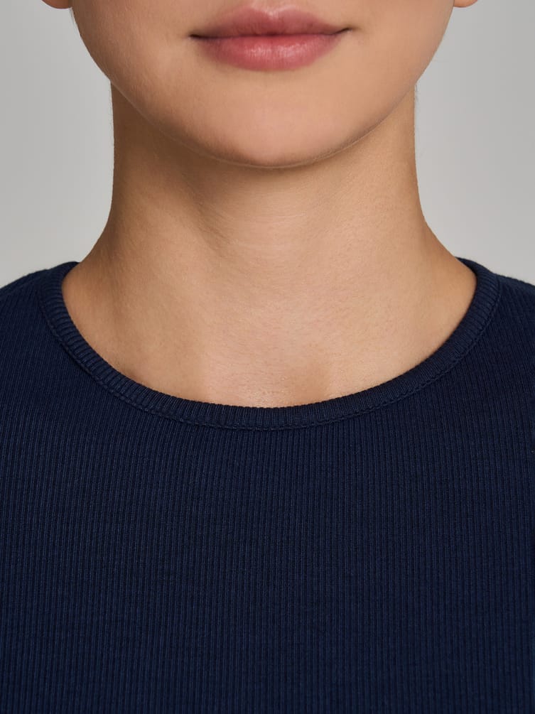 Пижама в рубчик с футболкой и шортами