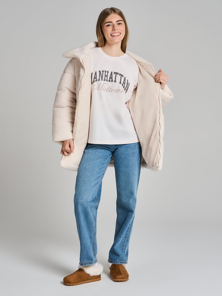 Хлопковая футболка оверсайз с надписью