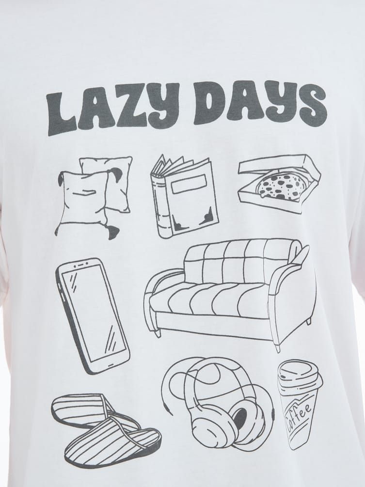 Пижама с принтом Lazy days