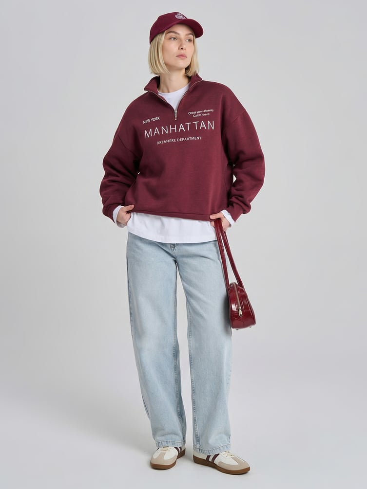 Джинсы баллоны со средней посадкой