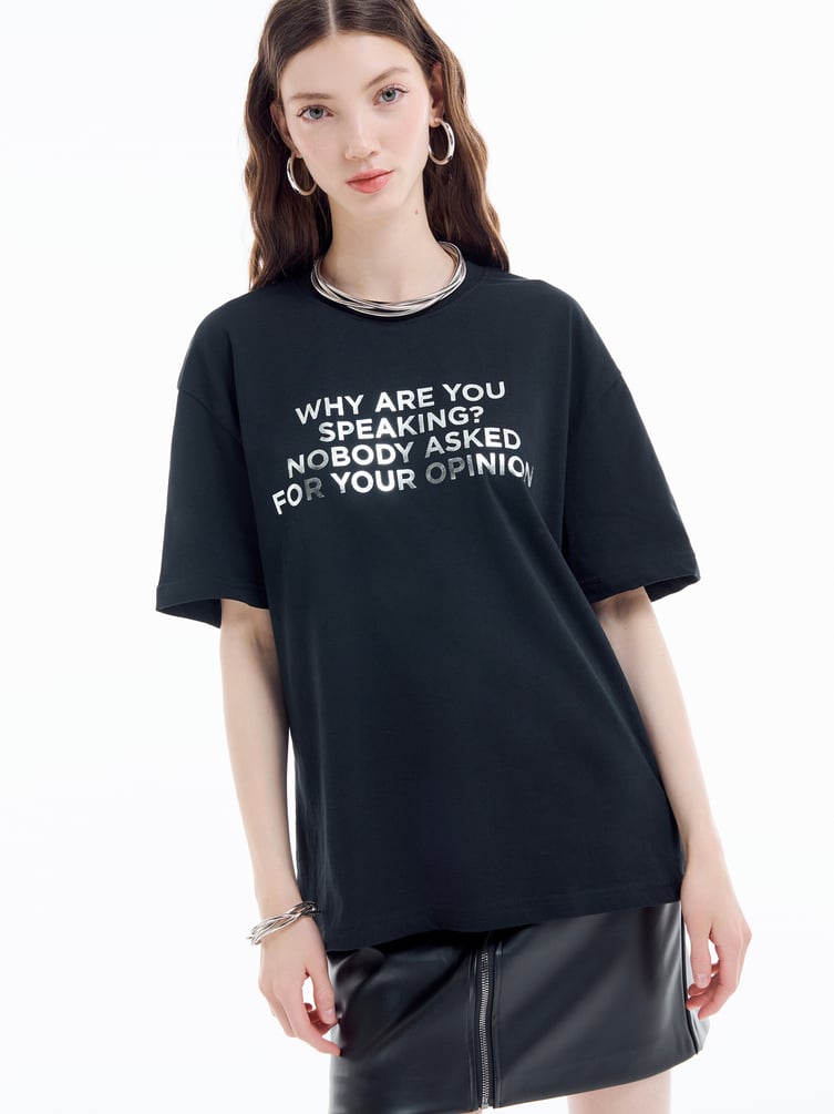 Футболка из хлопка с надписью