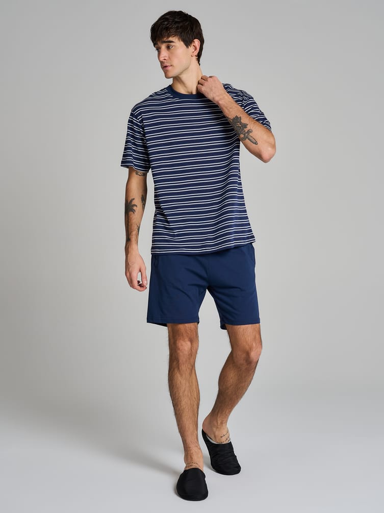 Пижама полосатая с шортами