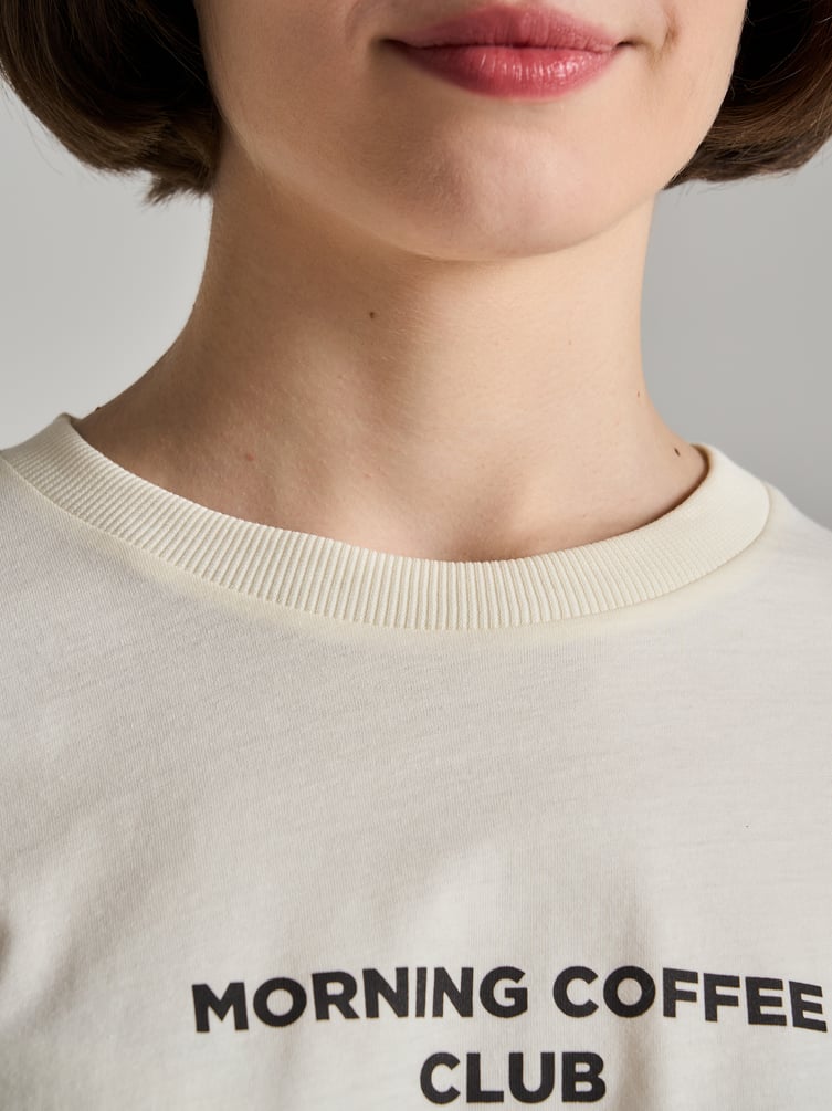 Хлопковая пижама с надписью и брюками