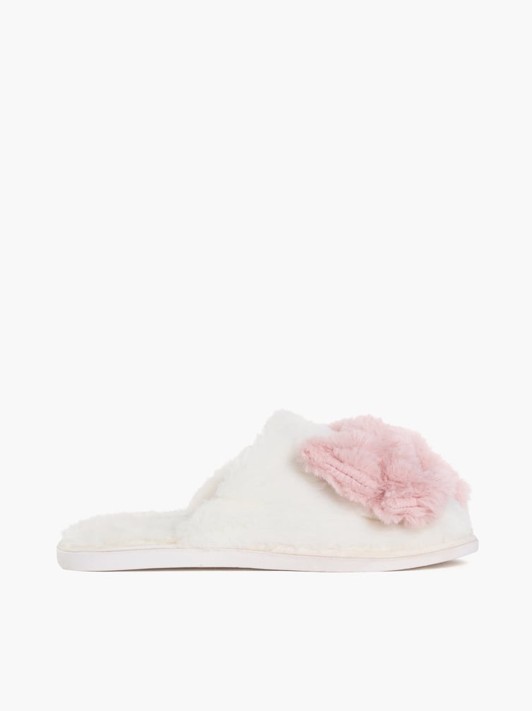 Тапочки домашние плюшевые бантики