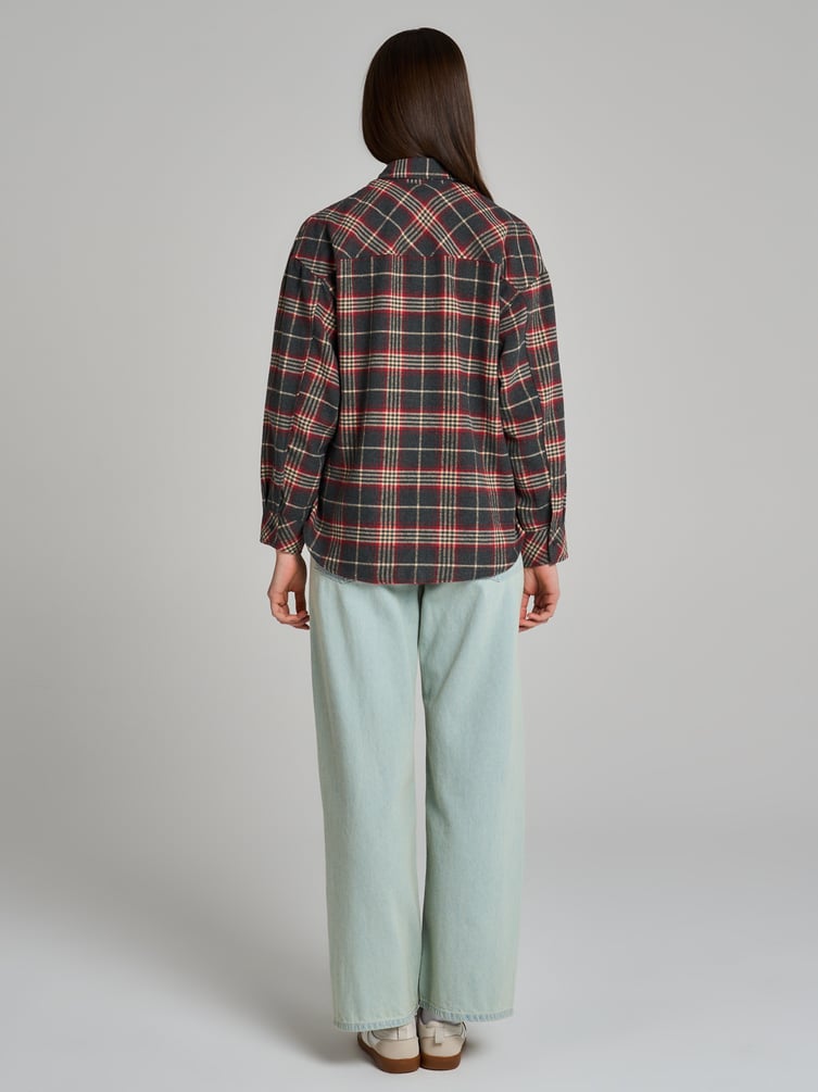 Байковая рубашка в клетку