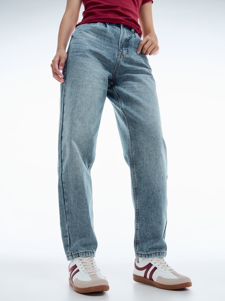 Джинсы Balloon с высокой талией