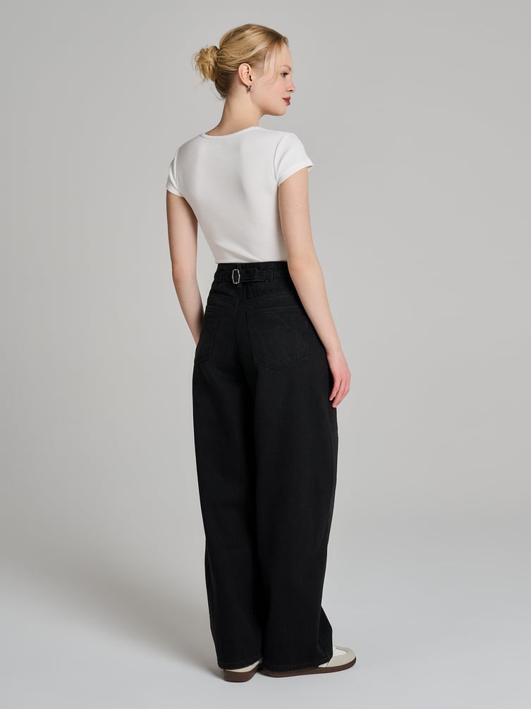 Джинсы Balloon зауженные с вареным эффектом