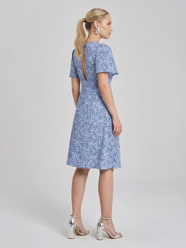 Миди платье крестьянка