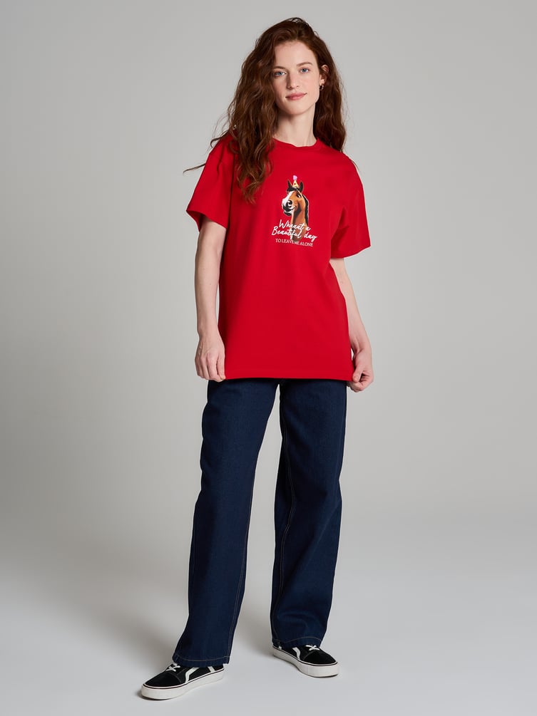 Футболка оверсайз с принтом