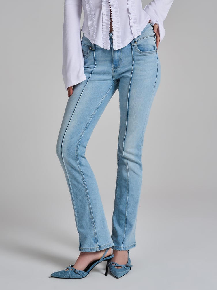 Джинсы клеш со стрелками